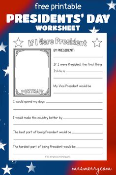 free presidents' day worksheet Second Grade Writing Worksheets, Us Presidents For Kids Free Printable, Presidents Worksheets, First Grade Social Studies, Presidents Day Activities, Joy School, Preschool Boards, Kindergarten Writing Prompts, Christmas Learning