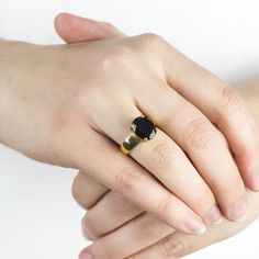 Vermeil Onyx Ring