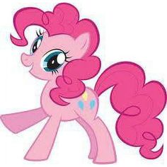 the pinkie pony is looking at something