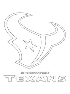 the houston texans logo is shown in black and white