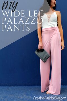 Easy DIY pants tutorial with simple pattern. These wide leg palazzo pants are the most comfortable womens pull on pant that is the perfect project for a sewing beginner. Learn how to make these wide leg trousers for women from scratch! #sewing #palazzopant #sew Boho Sewing, Wide Leg Pants Pattern, Diy Clothes For Women, Craft Hobbies, Pants Tutorial, Diy Pants, Easy Diy Clothes, Stitching Projects, Sew Projects