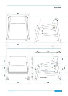 the plans for a folding chair are shown