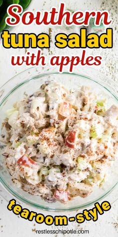 this southern tuna salad with apples is the perfect side dish for any summer bbq