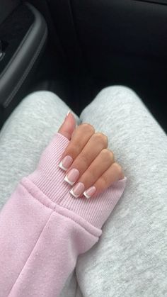 French tip nails Glossy French Tip Nails, Glossy French Tip, Tip Nails, French Tip Nails, Nail Tips, Cute Nails, Nail Inspo, Nails, Pins