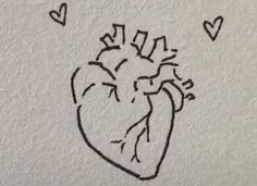 a drawing of a heart on the wall