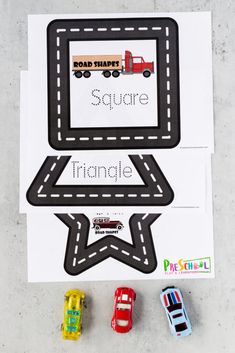 road worksheet with cars and trucks on it