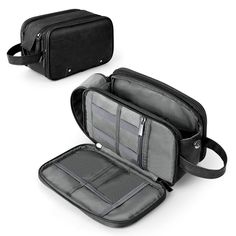 PRICES MAY VARY. Extra Electronic Organizer: Wedama toiletry bag for men is designed with electronic cable organizer compartment. The multiple mesh pockets and elastic loops are great for taking your cords, cables, USB drive, cellphone, charger, mouse, flash drive, and other accessories, which also protect your electronics accessories. Saying goodbye for messy cords, making your life happier. Large Capacity: 9.5 x 4.8 x 6 inches. You can quickly put all the toiletries, hair wax, shower gel, sham Electronic Organizer, Mens Toiletry Bag, Travel Toiletry Bag, Electronic Organization, Mens Travel, Electronics Accessories, Travel Business, Organizer Bag, Hair Wax