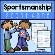 sports game with two people standing next to each other and the words sportsman on it