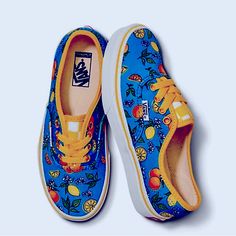 Brand New No Box Retro Blue Sneakers For Summer, Retro Yellow Sneakers For Summer, Fun Yellow Slip-on Sneakers, Fun Yellow Sneakers For Spring, Blue Lace-up Fun Sneakers, Fun Blue Sneakers For Spring, Fun Blue Spring Sneakers, Vans Yellow, Vans Vault