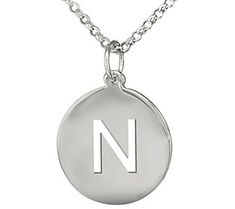 Cut out a little time for showing off your personal style with this initialed necklace. Silver Monogram Initial Pendant Charm Necklace, Silver Monogram Charm Necklace With Initial Pendant, Initial Pendant, Personalized Initials, Round Pendant, Cut Out, Personal Style, Initials, Jewelry Necklaces