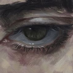 an artistic painting of a person's eye