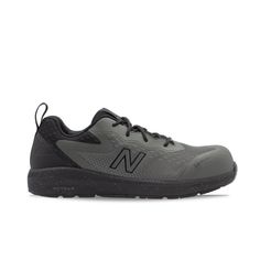 the new balance shoes are grey and black