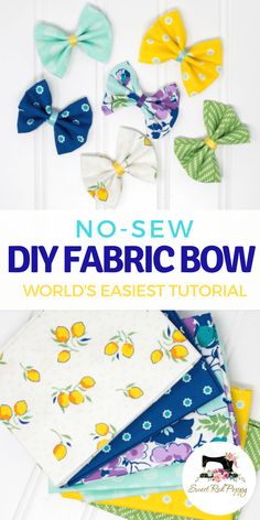 no sew diy fabric bow is the perfect way to add some flair to your sewing project