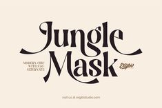 the jungle mask font and logo