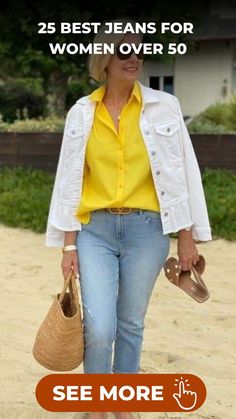 Jeans For Older Women, Jeans For Women Over 50, Best Jeans For Women, Spring Styles, Moda Chic, Comfortable Jeans, Causual Outfits, Fashion People