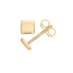 Keep it classy with these Au Naturale 14k gold square stud earrings. Keep it classy with these Au Naturale 14k gold square stud earrings. Nickel free Metal: 14k gold Backings: post Packaging: boxed Finish: polished Diameter: 0.2 in. Please note, due to the high value of this item, a signature may be required upon delivery. Size: One Size. Color: Yellow. Gender: female. Age Group: adult. Classic Gold Square Earrings, Classic Square Earrings For Gift, Classic Square Earrings For Gifts, Classic Square Earrings As Gift, Classic Square Yellow Gold Earrings, Classic Gold Square Cut Earrings, Elegant Square Yellow Gold Earrings, Gold Square Cut Earrings For Formal Occasions, Classic Rectangular 14k Gold Earrings