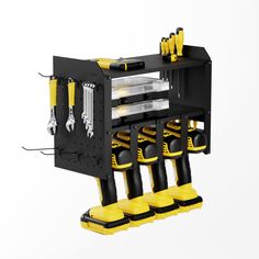 PRICES MAY VARY. Complete Accessories: (1 Set Organizer Only, Tools Are Not Included)The package includes all parts except the metal sheet: 11 M6 screws, 11 M6 nuts, M6, M10 wrenches, 3 hooks, 1 drill bit, and a screw kit with expansion plugs and self-tapping screws, which will greatly satisfy your installation needs Compact Design: This sleek black unit features a simple design, measuring 16.5" L, 7.9" W, and 12" H—about the size of a microwave; Its multiple holes and U-shaped elements maximize Tool Shelf, Power Tool Organizer, Drill Holder, Organizers Storage, Black Storage, Tool Box Storage, Small Tools, Tool Organizers, Space Efficient