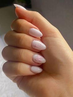 White Almond Nails, Bow Nail Designs, Gel X Nail, Bunny Nails, Nail Time, Simple Gel Nails, Girly Acrylic Nails, Summery Nails