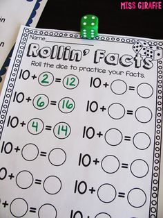 a roll the dice to practice your math skills with this printable roll the dice game