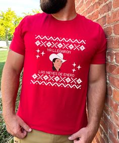 Ya Llegaron Las Nieves de Enero Shirt, Chalino Sanchez Mexican Christmas Shirt, Navidad Latina, Ugly Christmas Sweater, Navidad Mexicana -Bella And Canvas Brand Shirt -Unisex Adult Sizing -Solid colors are 100% cotton except Ash - 99% cotton and 1% polyester, heather colors and Solid Black Blend are 52% cotton, 48% polyester (Athletic Heather and Black Heather are 90% cotton, 10% polyester) Care Instructions -Machine wash cold; Tumble dry: low heat; Iron, steam or dry: medium heat; Do not drycle Chalino Sanchez, Mexican Christmas, Branded Shirts, Christmas Shirt, Christmas Traditions, Ugly Christmas, Christmas Sweater, Cute Shirts, Christmas Shirts