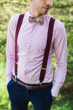 Groomsmen Suspenders And Bowties, Groomsmen Pink, Summer Groom, Floral Bowtie, Courtly Love, Groomsmen Suspenders, Wedding Renewal, Navy Suit, Groom Suit