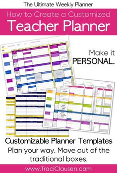 the ultimate teacher planner with free printable templates for teachers and students to use