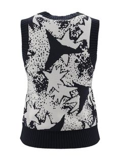 Sleeveless crew-neck top made of stretch viscose yarn with a fine all over jacquard pattern. Regular fit and length model with a ribbed finish. Composition: 95% Viscose, 5% Elastane Casual Jacquard Knit Sleeveless Top, Jacquard Knit Sleeveless Vest, Casual Jacquard Knit Sleeveless Sweater Vest, Wang Dress, Weekend Max Mara, Golden Goose Shoes, Pleats Please Issey Miyake, Gold Shoes, Jacquard Pattern