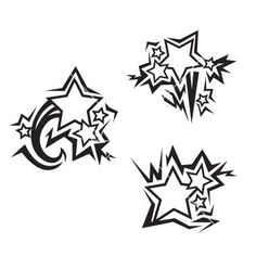 three stars and crescents with the letter c on them