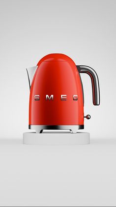 an image of a red toaster with the word omg on it's side