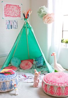 an image of a teepee tent and other items