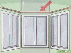 an open window showing how to measure the height and width of the windows in this room