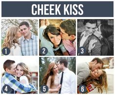 a collage of photos with different people kissing