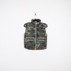 Tag: J.R. G. I Boy's Ranger Vest Size: None listed (fits like a small) Pit to Pit: 18" Length: 20" Military Style Winter Vest For Streetwear, Military Style Vest For Winter Streetwear, Army Vest, Military Vest, Mens Vests, Vest Outfits, Vest Jacket, Camouflage, Vintage 90s