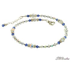 Something Blue Sapphire Crystal Wedding Beaded Anklet – swcreations Blue Sapphire Crystal, Wedding Anklets, Handmade Anklets, Sapphire Beads, Crystal Anklet, Latest Jewellery Trends, Beaded Anklet, Something Blue Wedding, Light Sapphire