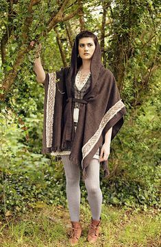 Druid Cloak, Celtic Outfit, Folklore Clothing, Viking Cloak, Wool Cloak, Celtic Viking, Boho Poncho