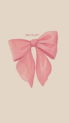 a pink bow with the words she is not on it