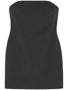 The 16ARLINGTON Stell Strapless Crepe Mini Dress is a chic and sophisticated option for any occasion. The dress features a strapless design and a concealed back zip closure. The mini length of the dress makes it perfect for showing off your legs. This dress is made from a luxurious crepe fabric that is both comfortable and stylish. Bustier Mini Dress, Black Bustier, Versace Brand, Mini Dress Black, Red Midi Dress, Pink Midi Dress, Summer Beach Wear, Crepe Fabric, Shearling Jacket