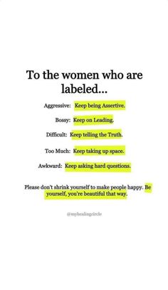 an ad with the words to the women who are labeled