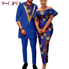 Stylish Matching African Outfits Couples | Couple Matching Outfits Clothing African - Africa Clothing - Aliexpress African Couple, Wife Clothes, Couple Matching Outfits, Outfits Matching, African Wear Styles For Men, African Attire For Men