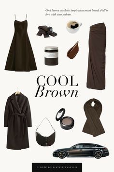 Brown Mood Board, Deep Winter Palette, Deep Winter Colors, Fall Winter Capsule Wardrobe, Style Analysis