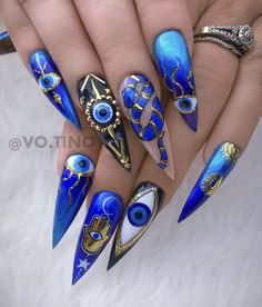 Famous Nails, Egyptian Nails, Nail Art Designs Valentines, Nail Art Designs Valentines Day, Nail Designs For Beginners, Cosmic Nails, Easy Nail Designs, Wedding Acrylic Nails, Nails Bling