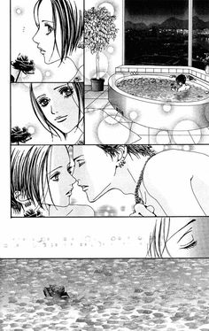 an image of a comic strip with two people in the bathtub and one person swimming