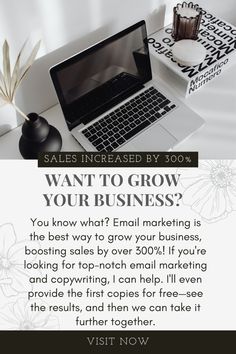 I can help you grow your business and increase sales by generating more leads. Click here for more details: https://bit.ly/4bM1aXO  I can also provide you with samples of my email copies that have generated the most leads. #EmailMarketing #Copywriting #Sales #LeadGeneration #Business Email Marketing, Business Marketing, Marketing Strategy