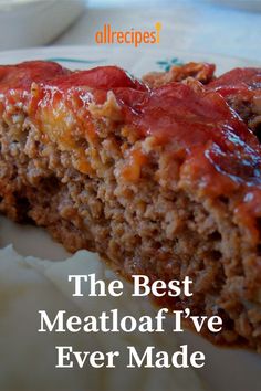 the best meatloaf i've ever made is ready to be eaten for dinner