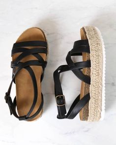 Strappy Sporty Espadrille Flatform Sandal Wedges - More Colors - shophearts Louis Vuitton Capucine, Louis Vuitton Petite Malle, Sandal Wedges, Louis Vuitton Travel, Dior And I, Chanel Mini, Hermes Shoes, Flatform Sandals, Dior Shoes