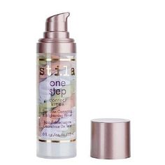 All-in-one, triple-swirled-helix serum primes, color corrects, brightens, and moisturizes skin. Benefits Formulated with Arclay Youth Revival Bio-Mineral Complex™, a blend of 15 vitamins, minerals and antioxidants.Formulated with Arclay Youth Revival Bio-Mineral Complex™, a blend of 15 vitamins, minerals and antioxidants. Stila One Step Correct, Stila Heavens Hue Highlighter, Flawless Foundation, Skin Imperfection, Face Primer, Foundation Concealer, Makeup Reviews, Perfect Skin, Liquid Foundation