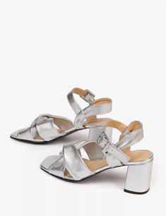 Infinity Metallic Sandal - Silver | Women's Sandals | Penelope Chilvers Penelope Chilvers, Metallic Sandals, Garden Parties, Evening Cocktail, Heeled Sandal, Leather Care, Women's Sandals, Design Details, Ankle Strap