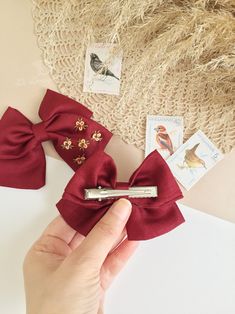 Diy Embroidered Hair Bows, Embroidery Hair Bows, Hand Embroidered Hair Bows, Embroidery Hair Barrettes, Embroidery Bows Hair Clips, Embroidered Hair Bows, Homemade Bows, Hair Ribbon, Design Embroidery