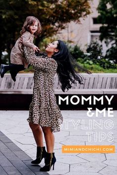 leopard print makes for a great mommy and me matching outfit theme cute mom outfits | casual mom outfits | mom fashion | mom style Summer Mom Outfits, Casual Mom Outfits, Cute Mom Outfits, Summer Outfits For Moms