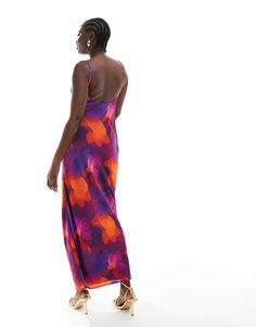 Purple Spaghetti Strap Maxi Dress For Party, Purple Fitted Maxi Dress With Spaghetti Straps, Fitted Purple Maxi Dress With Spaghetti Straps, Purple Floral Print Maxi Dress, Evening Maxi Dress With Purple Floral Print, Cowl Neck Maxi Dress, Pretty Lavish, Formal Dresses Graduation, Cocktail Dress Formal